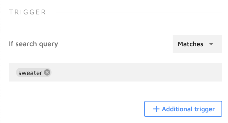 Adding query terms as triggers