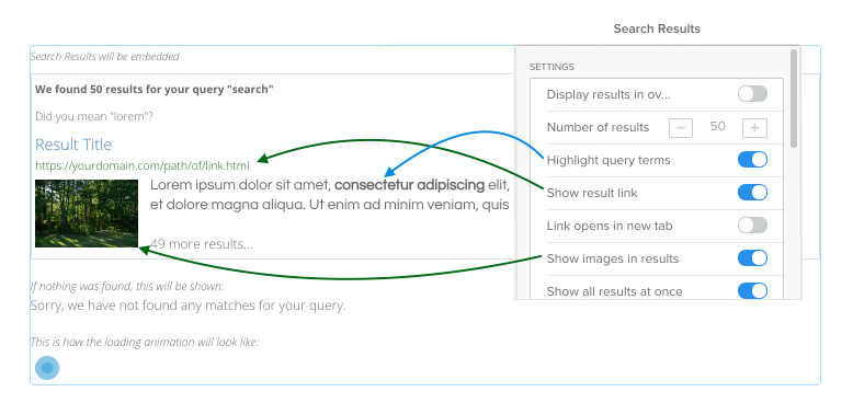 customize search snippets on weebly